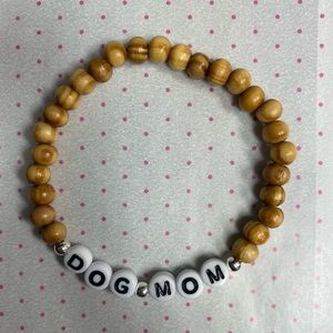 Dog mom wooden bracelet
